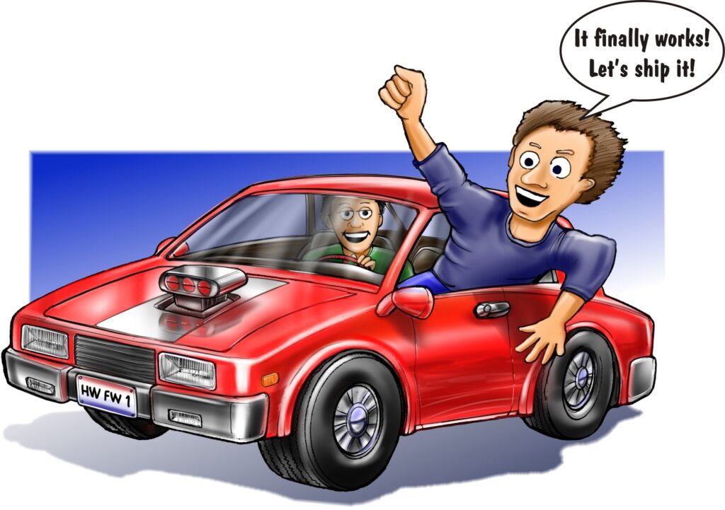 Illustration of Two Man in the Car